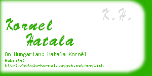 kornel hatala business card
